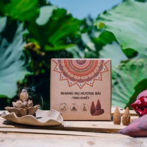 Cônes d'encens au vétiver écologiques pour l'aromathérapie et la relaxation – Encens naturel aux herbes, longue durée de combustion, parfum d'ambiance pour la maison - Product Image 5