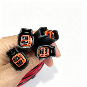 Faisceau de câblage étanche à 2 broches et 2 conducteurs, avec conducteurs en cuivre étamé ou en cuivre jaune, pour assemblage de câbles électriques automobiles - Product Image 1