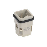 Connecteur industriel multipolaire série A 04+T pôles, mâle, borne à vis