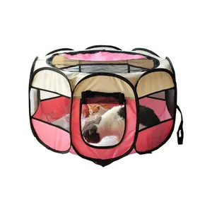 La migliore vendita portatile pieghevole all'aperto per animali domestici tenda cane gatto ottagono box gabbie