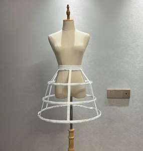 Ecowalson Femmes Victorien <span class=keywords><strong>Jupon</strong></span> 3 Cerceaux Crinoline Lolita Fishbone Creux Oiseau Cage Jupe Broderie Dentelle <span class=keywords><strong>Jupon</strong></span> - Product Image 4