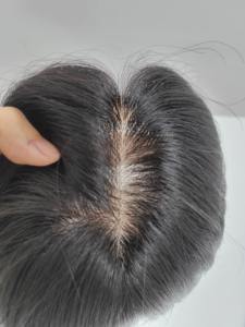 Perruque toupet à clipser en cheveux humains courts et lisses de 7 pouces, légère et confortable, avec peignes intérieurs, design coréen WIGTS - Product Image 6