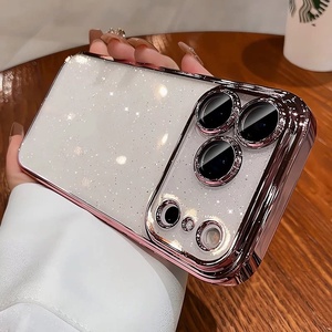 <span class=keywords><strong>Cover</strong></span> <span class=keywords><strong>trasparente</strong></span> Glitter Hard PC con protezione per obiettivo plate per cellulare custodia per <span class=keywords><strong>iphone</strong></span> 17 Pro Max 17 air 16 - Product Image 2