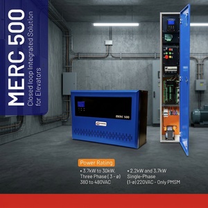 Gabinete de Control de Elevador MERC 500 con Sistema de Bucle Cerrado Integrado para Elevadores de Pasajeros en Interiores - Product Image 3