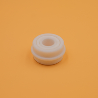 Rouleau de guidage à double roulement en PTFE avec profil central surélevé et billes en céramique ZrO2 pour équipement industriel