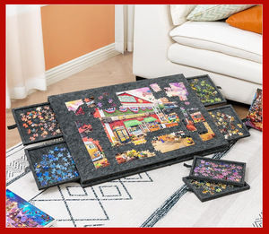 Cross-border <strong>Jigsaw</strong> <strong>Puzzle</strong> <strong>Board</strong> with Stand Cover 6 Drawers Classification Tray Portable <strong>Jigsaw</strong> Table <strong>Jigsaw</strong> <strong>Puzzle</strong> <strong>Board</strong> - Product Image 6