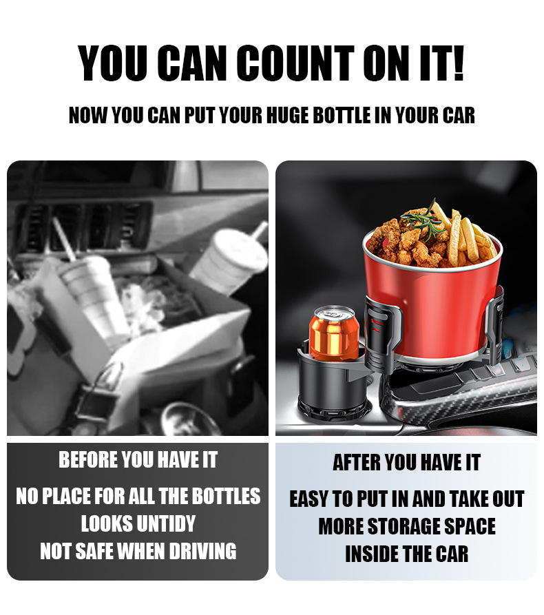 Car Cup Holder - Wholesale Multifunctional Dual Cup Holder for Cars, Auto Interior Accessories