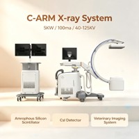 Système d'imagerie numérique mobile vétérinaire EUR VET avec machine de radiographie à bras en C et contrôle par pédale pour hôpital vétérinaire