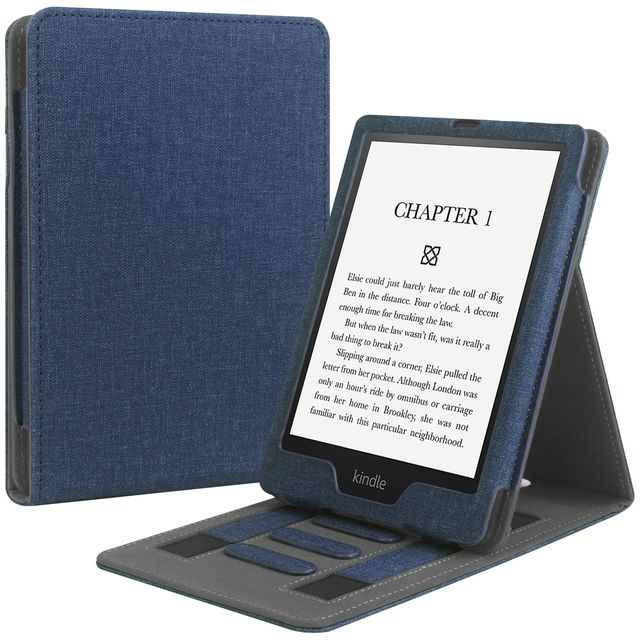 Multi Angle Stand Case for Kindle Paperwhite 11th Gen PU Leather E-Reader Sleeve Cover for Kindle KPW 5/4/3/2/1