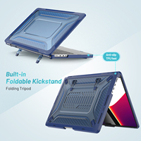 Étuis robustes pour ordinateur portable pour Macbook Pro 2026 14,2 pouces M5 Pro Max M4 Coque rigide renforcée avec béquille pliable antichoc
