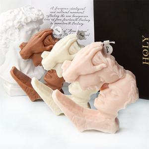 Moule à bougie de luxe en silicone pour cire fondue, motif visages de couple Gémeaux, figurine d'amoureux s'embrassant, cadeau de mariage - Product Image 5