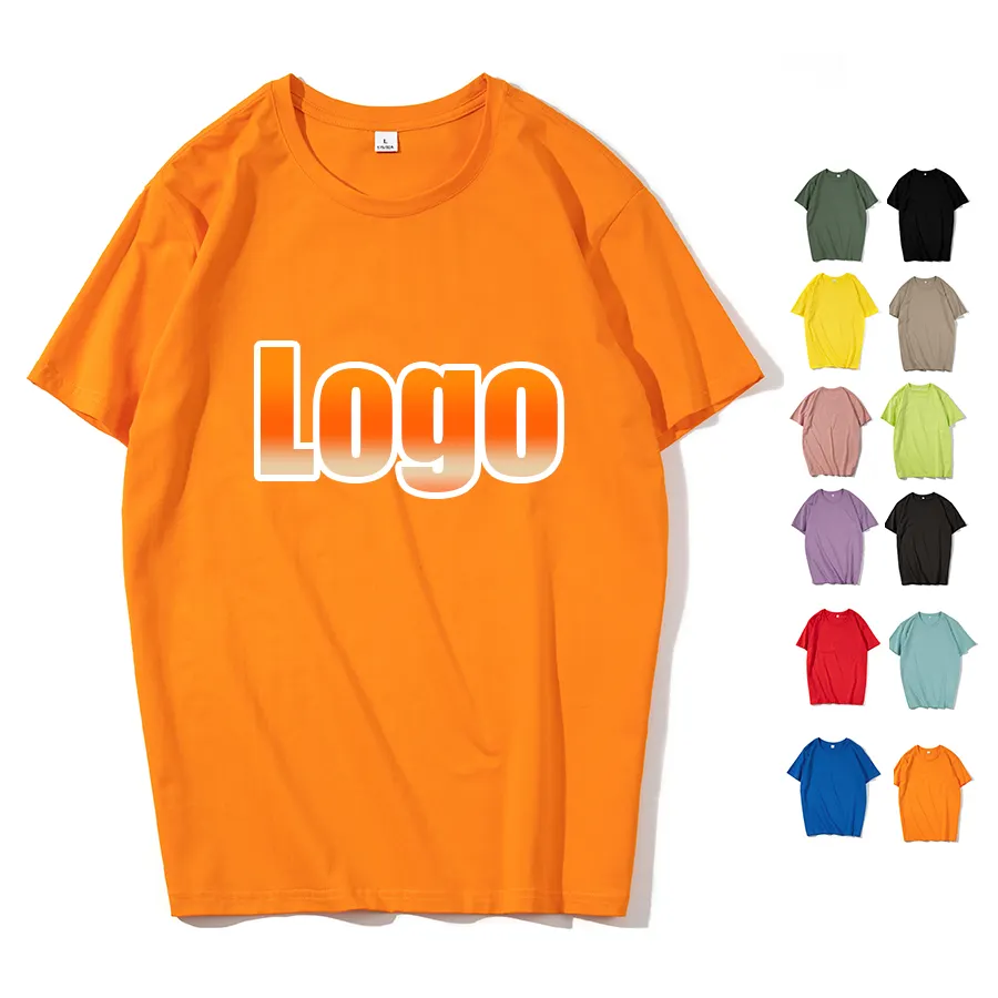 Lidong fabrika 220 gram yeni şık erkek özel grafik t shirt baskı rahat erkek t-shirt