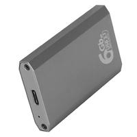 2025 Nouveau boîtier de disque dur externe Mini USB3.1 en alliage d'aluminium de type C avec transmission haute vitesse à 6Gbps