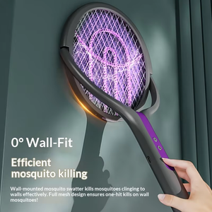 Matamoscas Eléctrico Telescópico Giratorio de 90 Grados, Asesino de Moscas y Mosquitos con Mango Extensible, Recargable, Eliminador de Insectos - Product Image 2