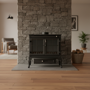 Estufa <span class=keywords><strong>de</strong></span> <span class=keywords><strong>Leña</strong></span> y Pellets Independiente, Moderna, Portátil, <span class=keywords><strong>de</strong></span> Hierro Fundido, Sin Humo, para Interiores y Exteriores - Product Image 1