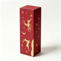Boîte d'expédition en carton ondulé personnalisée avec logo imprimé en feuille d'or pour Noël, emballage saisonnier en papier