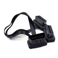 Câble d'extension adaptateur répartiteur en Y pour connecteur OBD2 LT027, 16 broches mâle vers femelle, ligne de diagnostic un-vers-deux, vente en gros