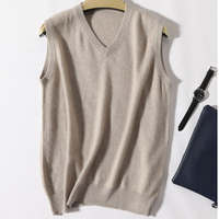Pull en cachemire de luxe, magnifique, coloré, de qualité assurée, respirant, anti-rides, col en V, motif uni, grande taille, pour homme