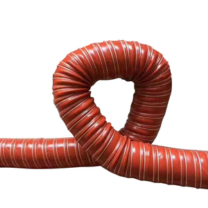 High Temperature Resistant Inner Steel Wire Outer Fiber Wire High Temperature <strong>Silicone</strong> Double-layer air Duct <strong>Hose</strong> - Product Image 1