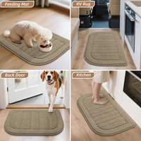 Tapis d'entrée moderne en polypropylène tufté, durable, antidérapant, lavable et résistant à la saleté, absorbant, pour cuisine et porte d'entrée pour animaux de compagnie