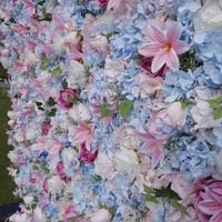 Panneau mural de fleurs artificielles en soie 3D Rose Real Touch, décoration de mariage pour la photographie