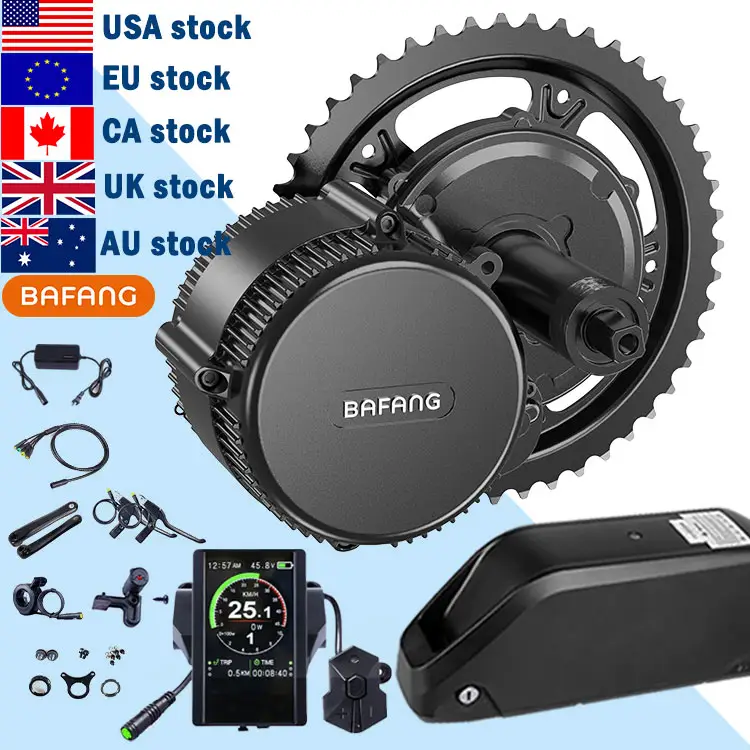US UK EU warehouse 48v 52v 750w bafang bbshd 1000w mid drive e-bike motor conversion kit