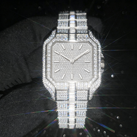 Montres personnalisées plaquées or rose 18 carats avec diamants pour hommes, montres mécaniques automatiques de luxe Hip Hop Iced Out VVS1 Moissanite