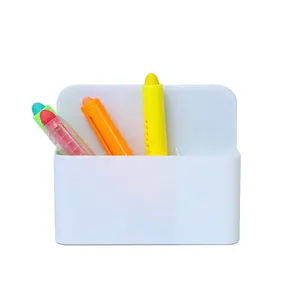 سعر الجملة OEM مكتب القلم حامل البلاستيك المغناطيسي منصة مربعة قلم الثلاجة حامل التخزين