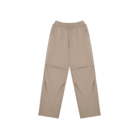 Pantalon de survêtement large pour homme avec cordon de serrage élastique à la taille, détail froncé aux genoux, bande latérale, coupe décontractée épaisse, personnalisable avec logo