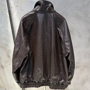 Veste en cuir d'agneau véritable à col montant surdimensionné pour <span class=keywords><strong>femme</strong></span>, style streetwear, vintage, noire - Product Image 3