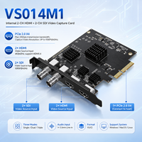 Tarjeta Capturadora de Video PCIe 2.0 X4 Interna 2CH HDMI + 2CH SDI 4K*60Hz HDMI 1080P SDI YUY2 para Windows Mac Linux