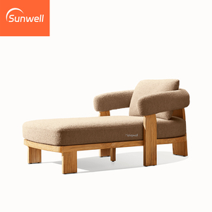 Chaises longues de luxe pour l'extérieur, meubles de jardin, piscine, imperméables, plage, bois moderne, lit de soleil, cour, loisirs, jardin - Product Image 5