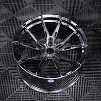 Rines JG Forjados de Alta Resistencia con Diseño Cóncavo Profundo, 5x112 5x115 5x120 mm, Negro Brillante, Prueba de Rayos X, Venta al Por Mayor, para Autos Modificados