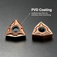 DLT WNMG080404/08-MA Plaquettes de tournage triangulaires PVD à 8 coupes, outils de finition pour tours CNC automatiques OEM pour acier inoxydable et acier au carbone