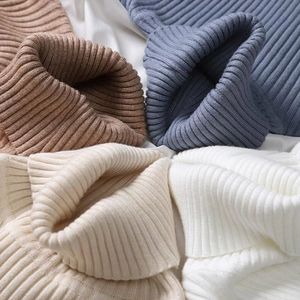Pull col <span class=keywords><strong>roulé</strong></span> <span class=keywords><strong>femme</strong></span> automne-hiver coréen en nylon épais, haut ajusté noir tricoté, chemise de base élégante et tendance - Product Image 4
