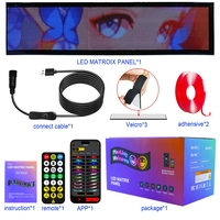 Pantalla LED Flexible para Automóvil, Panel de Matriz Programable por USB con Control Remoto