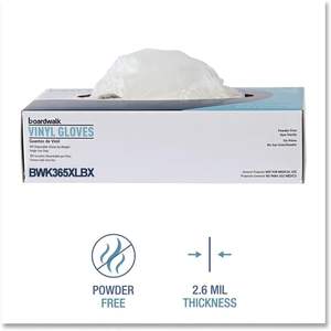 Guantes de Seguridad Desechables Boardwalk BWK365XLBX, Extra Grandes, Transparentes (100 Unidades/Caja), Guantes de Vinilo sin Látex para Uso General - Product Image 3