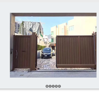 Porte coulissante électrique en aluminium avec roulettes pour maisons à cour