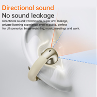 Earbud TWS Open Ear Clip Baru dengan Suara Surround 360, Ring Tembaga 11mm AB5756T V6.0 180mAh, Dapat Dipakai untuk Olahraga, Perjalanan, Kantor