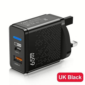 Chargeur de téléphone à charge rapide 65W, chargeur double USB QC3.0, port de charge USB-C type US/EU/UK - Product Image 2