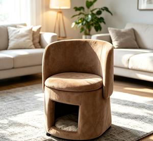 Factory Supply <b>Folding</b> Chair Pet <b>Bed</b> with Rollers Wooden Iron Frame Cat Cave <b>Bed</b> for Small Dogs & Cats - Product Image 1