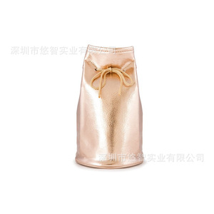 Customized exquisite cosmetic <b>bag</b>, PU leather cosmetic storage <b>bag</b>, <b>drawstring</b> <b>bag</b>, portable lazy cosmetic <b>bag</b>. - Product Image 1