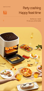 Friteuse à air numérique antiadhésive sans huile de 15 L pour la maison, sans fumée, visible, 15 litres, argentée - Product Image 5