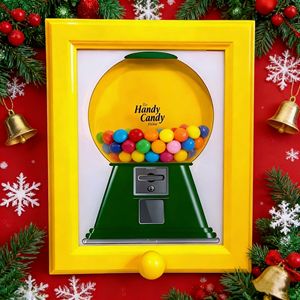 Handy Candy Gumball Machine Photo Frame Rectangular Wall Mount ABS <b>Material</b> Durable For Living Room Bedroom Office - Product Image 1