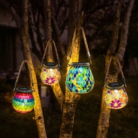 Lampes solaires LED à panneau solaire, ampoules blanc chaud, remplacement, lampe suspendue extérieure, IP44 étanche, rechargeable, lampes de jardin