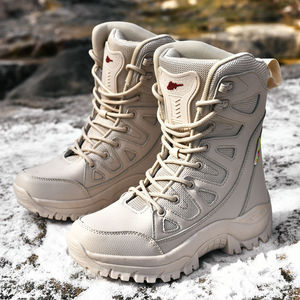 Bottes de randonnée montantes pour hommes, tige synthétique, doublure en mesh respirant, bout rond, semelle extérieure en caoutchouc, semelle intermédiaire en EVA, toutes saisons - Product Image 4