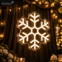 Enseigne néon LED flocon de neige, décoration murale lumineuse en acrylique pour Noël, alimentation USB 5V, boîte à piles, prête à être expédiée, sans MOQ, pour la décoration intérieure