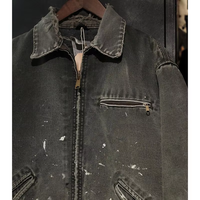 Vestes de travail pour hommes Salati Manufacturer Paint Splatter Streetwear en toile de coton sergé, style Detroit Work Bomber, pour l'hiver