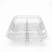 Factory Clear PET Plastic Bread Cookie Croissant Donut Pastry Cake Containers Plastic Bread Pastry Clamshell Boxes