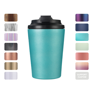 Tazze da <span class=keywords><strong>Caffè</strong></span> Riutilizzabili in Acciaio Inox a <span class=keywords><strong>Doppia</strong></span> <span class=keywords><strong>Parete</strong></span> da 12 oz con Coperchio Antigoccia, Tazza da Viaggio Isolata Riciclabile da 12 oz - Product Image 5